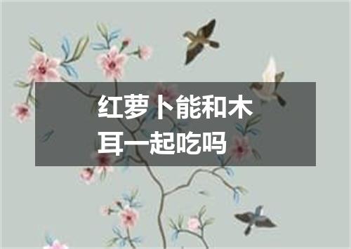 红萝卜能和木耳一起吃吗