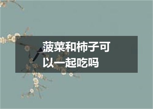 菠菜和柿子可以一起吃吗