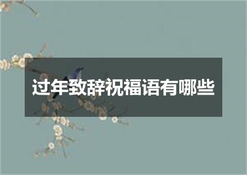 过年致辞祝福语有哪些