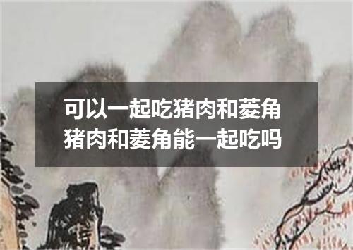 可以一起吃猪肉和菱角 猪肉和菱角能一起吃吗