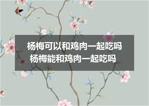 杨梅可以和鸡肉一起吃吗 杨梅能和鸡肉一起吃吗