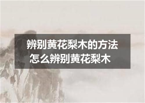 辨别黄花梨木的方法 怎么辨别黄花梨木