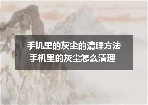 手机里的灰尘的清理方法 手机里的灰尘怎么清理