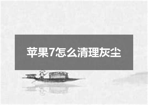 苹果7怎么清理灰尘