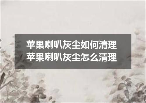 苹果喇叭灰尘如何清理 苹果喇叭灰尘怎么清理