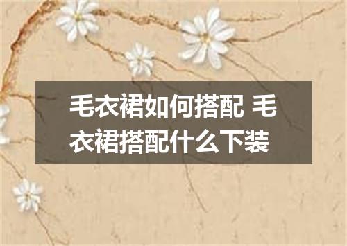 毛衣裙如何搭配 毛衣裙搭配什么下装