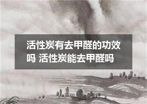 活性炭有去甲醛的功效吗 活性炭能去甲醛吗