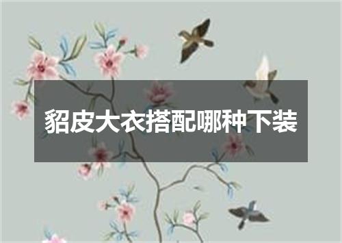 貂皮大衣搭配哪种下装