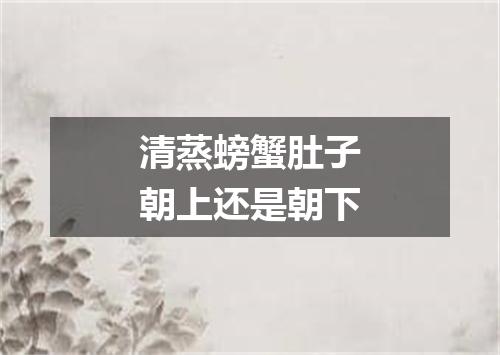 清蒸螃蟹肚子朝上还是朝下