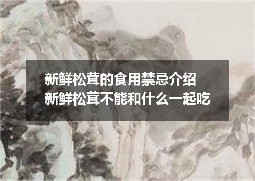 新鲜松茸的食用禁忌介绍 新鲜松茸不能和什么一起吃