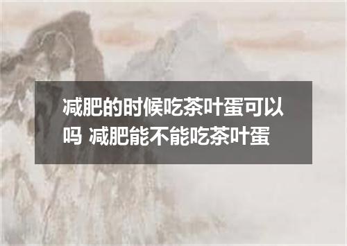 减肥的时候吃茶叶蛋可以吗 减肥能不能吃茶叶蛋