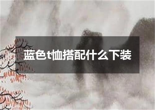 蓝色t恤搭配什么下装