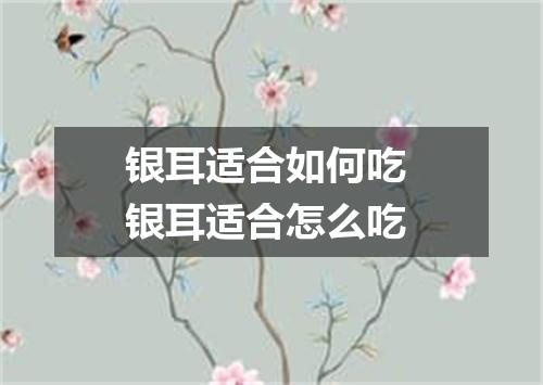 银耳适合如何吃 银耳适合怎么吃