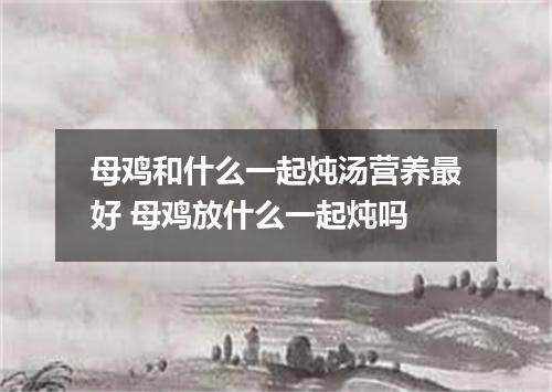 母鸡和什么一起炖汤营养最好 母鸡放什么一起炖吗