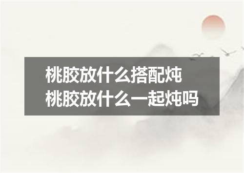 桃胶放什么搭配炖 桃胶放什么一起炖吗