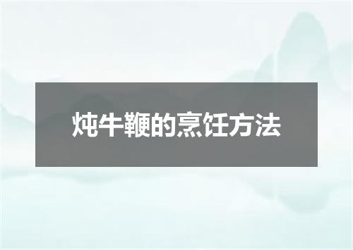 炖牛鞭的烹饪方法