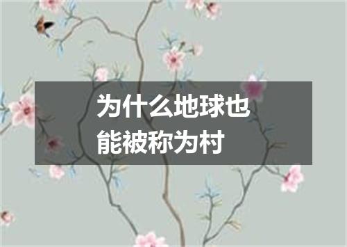 为什么地球也能被称为村