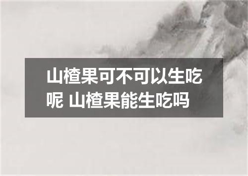 山楂果可不可以生吃呢 山楂果能生吃吗