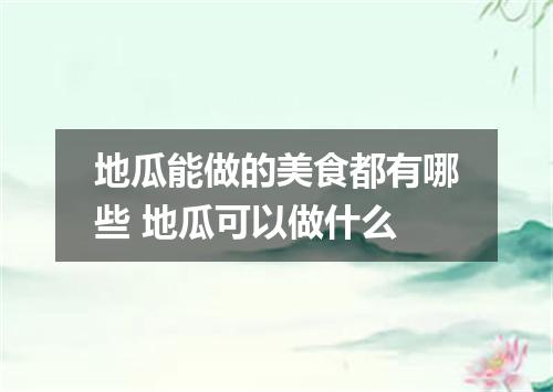 地瓜能做的美食都有哪些 地瓜可以做什么