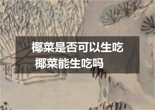 椰菜是否可以生吃 椰菜能生吃吗