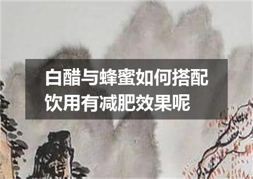 白醋与蜂蜜如何搭配饮用有减肥效果呢