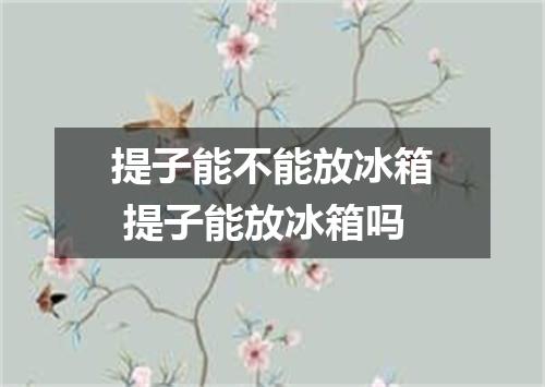 提子能不能放冰箱 提子能放冰箱吗