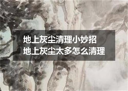 地上灰尘清理小妙招 地上灰尘太多怎么清理