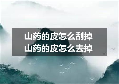 山药的皮怎么刮掉 山药的皮怎么去掉