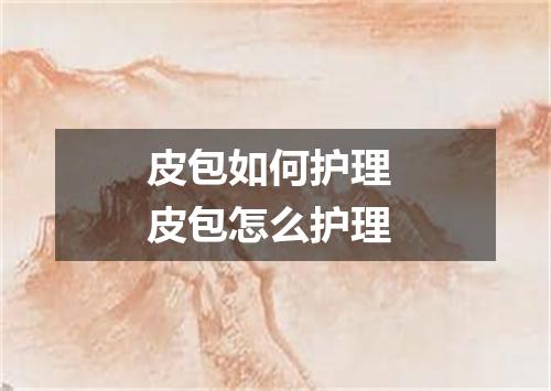 皮包如何护理 皮包怎么护理