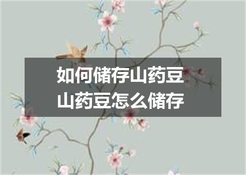 如何储存山药豆 山药豆怎么储存