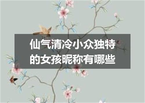 仙气清冷小众独特的女孩昵称有哪些