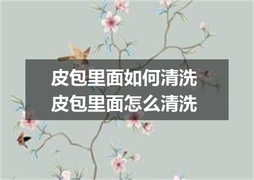 皮包里面如何清洗 皮包里面怎么清洗