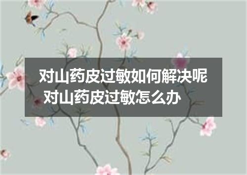 对山药皮过敏如何解决呢 对山药皮过敏怎么办