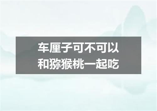 车厘子可不可以和猕猴桃一起吃