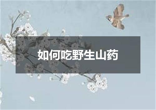 如何吃野生山药