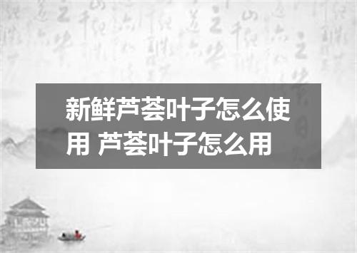 新鲜芦荟叶子怎么使用 芦荟叶子怎么用