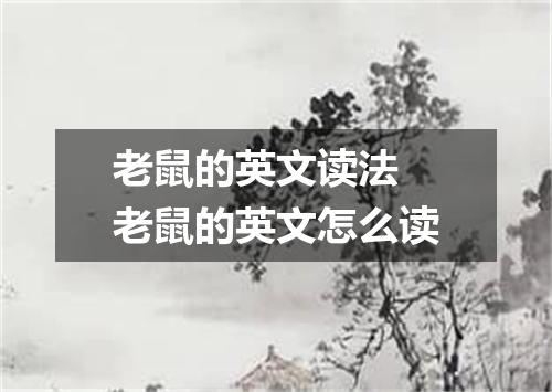 老鼠的英文读法 老鼠的英文怎么读