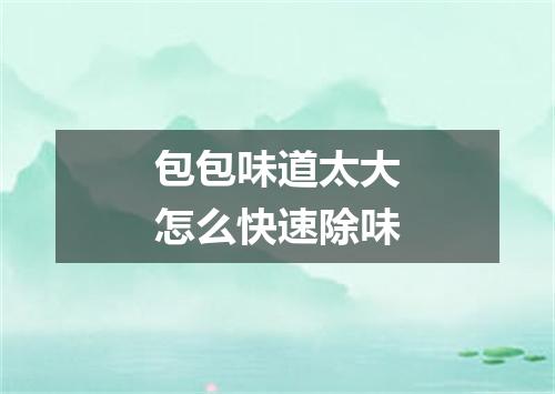 包包味道太大怎么快速除味