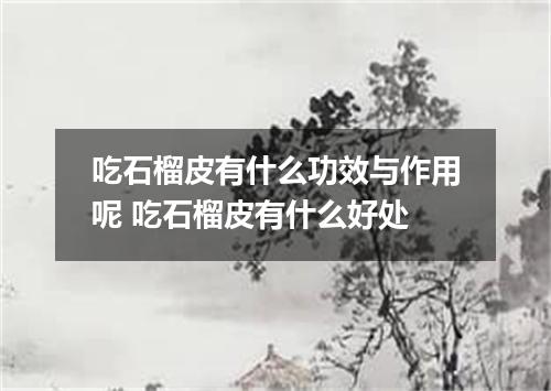 吃石榴皮有什么功效与作用呢 吃石榴皮有什么好处