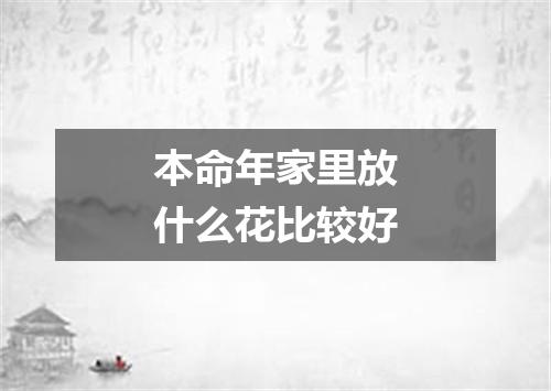 本命年家里放什么花比较好
