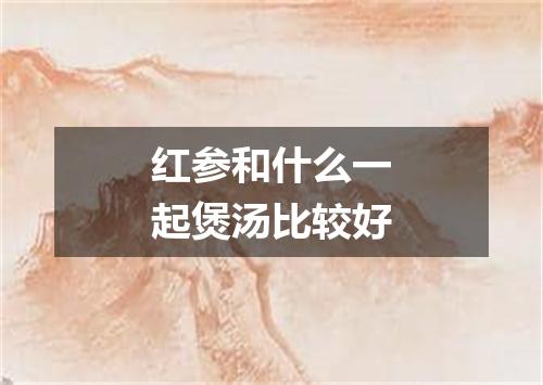 红参和什么一起煲汤比较好