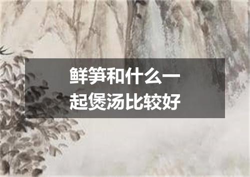 鲜笋和什么一起煲汤比较好