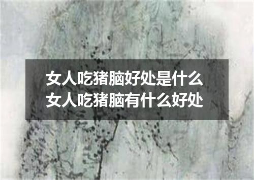 女人吃猪脑好处是什么 女人吃猪脑有什么好处