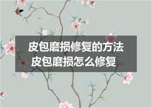皮包磨损修复的方法 皮包磨损怎么修复