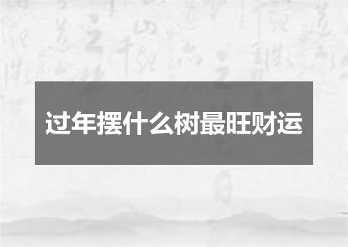 过年摆什么树最旺财运