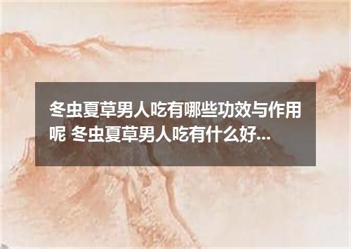 冬虫夏草男人吃有哪些功效与作用呢 冬虫夏草男人吃有什么好处