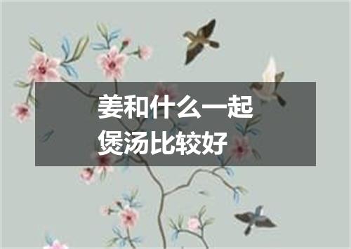 姜和什么一起煲汤比较好