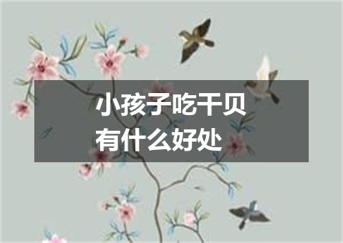 小孩子吃干贝有什么好处