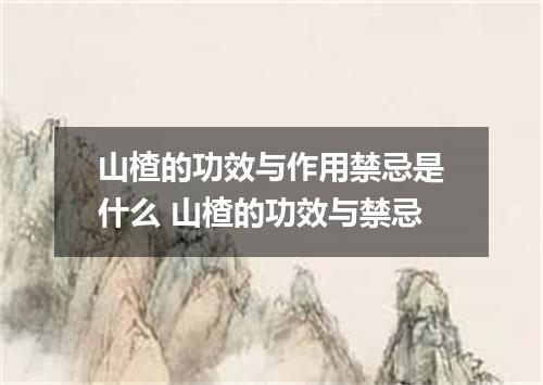 山楂的功效与作用禁忌是什么 山楂的功效与禁忌