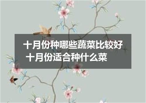 十月份种哪些蔬菜比较好 十月份适合种什么菜